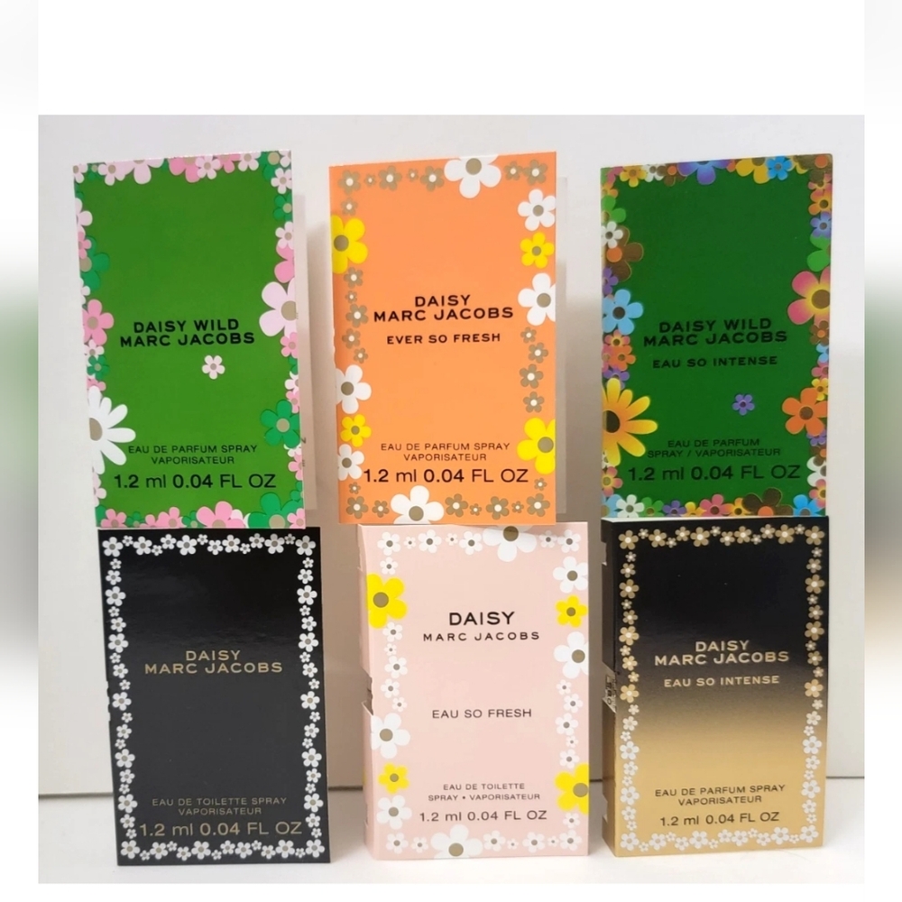 MARC JACOBS DAISY EAU SO SWEET, EVER SO FRESH, EDT, WILD 0.04 oz (6 Vials WOMAN)